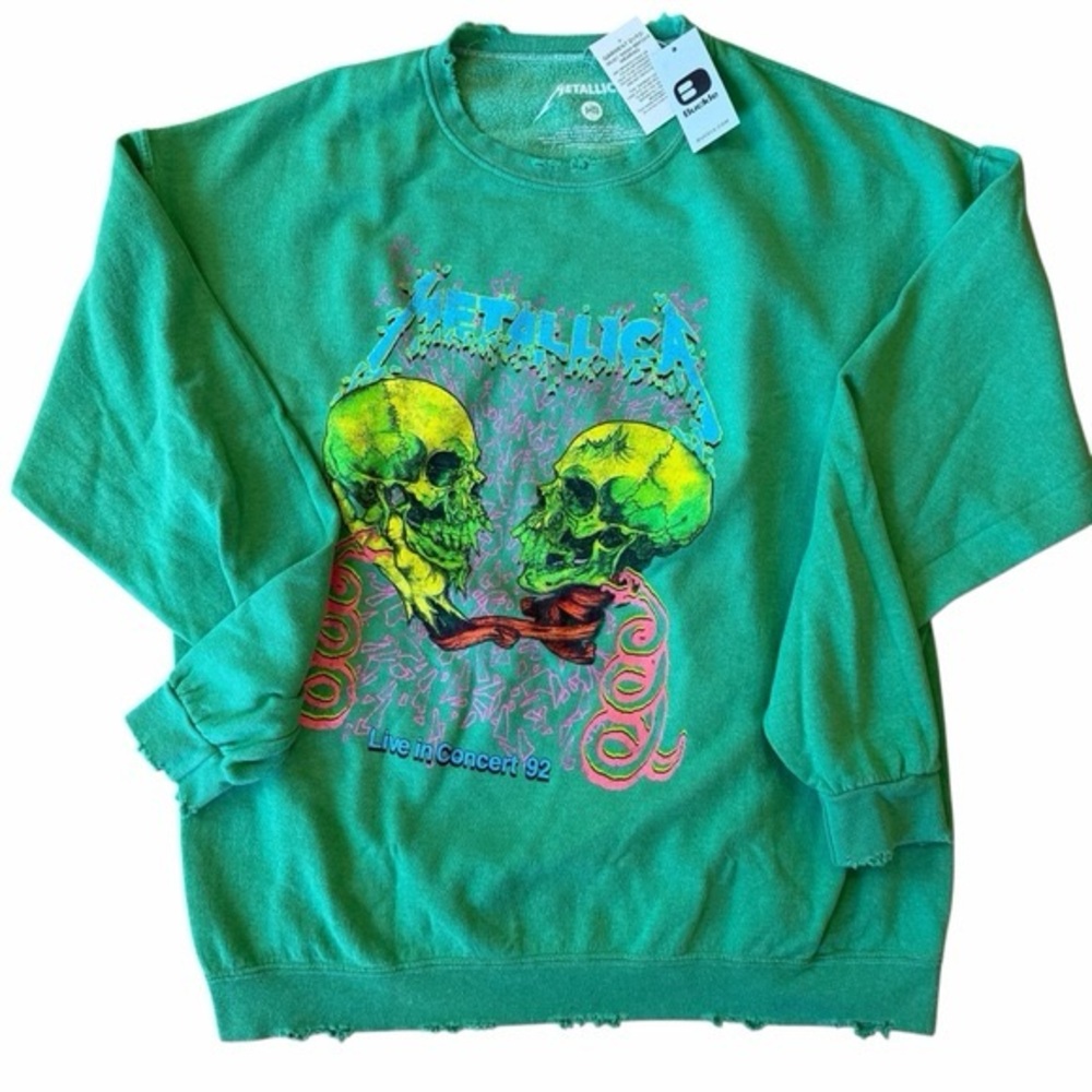 Buckle Green Graphic Crewneck Sweater